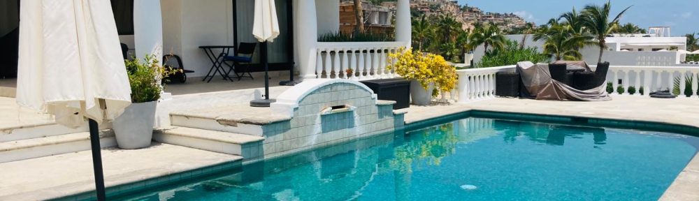 Master suite beyond patio pool